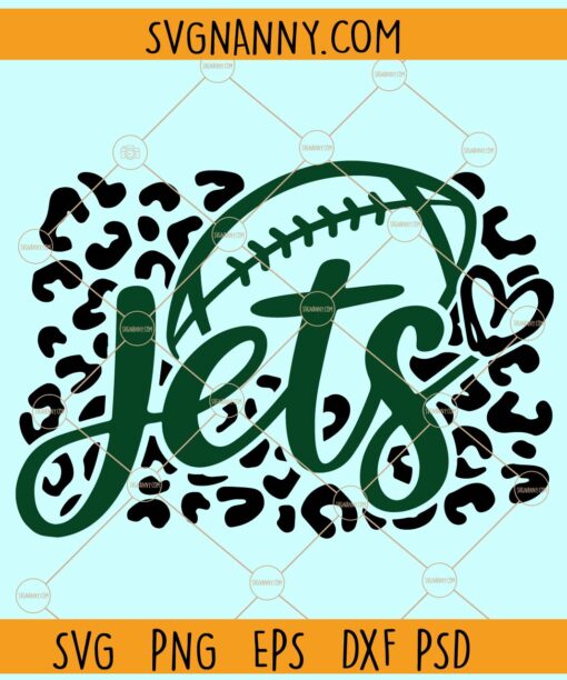Jets football leopard prints SVG, New-York-Jets-Svg, N-FL svg, Football Teams svg