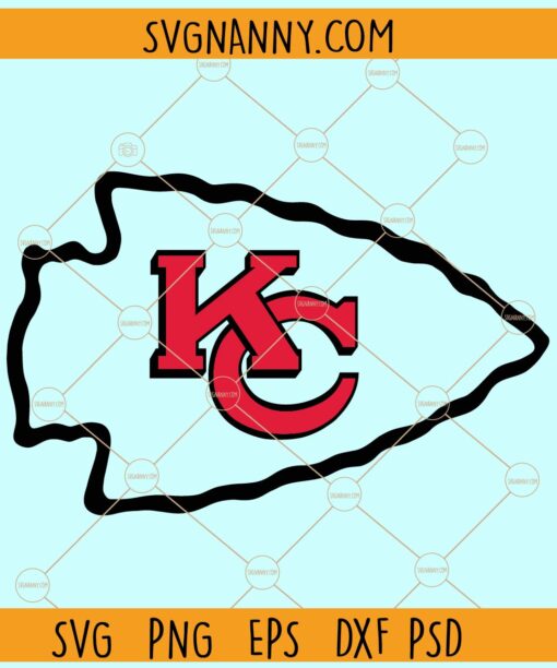 Kansas City Chiefs Arrowhead Svg,  Kansas City Chiefs Football svg, Football mascot svg