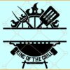 King of the Grill Split Monogram Svg, King of the Grill SVG, Grill SVG, Grilling Monogram Svg