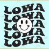 Lowa retro Smiley svg¸ Lowa svg, Lowa state svg, US State svg, American state svg