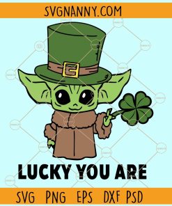 Lucky you are Baby yoda svg, St Patrick’s Day Baby Yoda svg, St Patrick’s Day svg