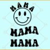 Mama smiley face SVG, mama smiley face svg, retro smiley face svg, mom mode svg