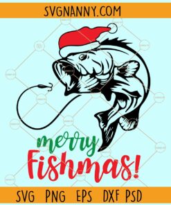 Merry Fishmas SVG, Fishmas Christmas SVg, Christmas Svg, Merry Christmas Svg