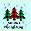 Merry christmas Buffalo plaid Christmas trees svg, Christmas svg, Christmas svg files, Merry Christmas svg