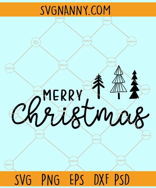 Merry christmas trees design svg, Christmas svg, Christmas svg files, Merry Christmas svg, Christmas shirt svg