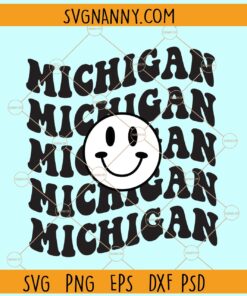 Michigan Smiley svg¸ Michigan svg, Michigan state svg, US State svg