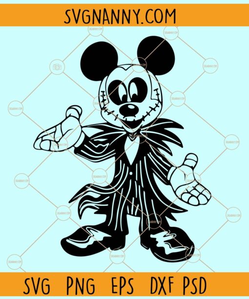 Mickey Jack Skellington svg, Disney svg, Disneyland svg, Mickey svg, Minnie svg