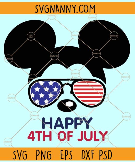 Mickey Mouse 4th of July SVG, Mickey USA Flag SVG, Patriotic Disney SVG