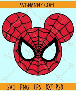 Mickey Mouse Spiderman SVG, Mickey Mouse head svg, Mouse svg, Mouse Head svg