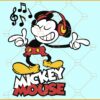 Mickey Mouse with headphones SVG, Mickey With Music Headphones SVG, Mickey Mouse Svg