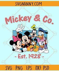 Mickey and Co Est 1928 svg, Mickey and Co friends svg, Daisy duck svg, Minnie mouse svg