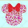 Mickey head with hearts svg, Mouse Ears Hearts Svg, Mouse Valentine's day svg