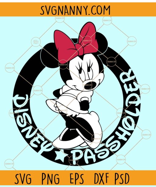 Minnie Disney passholder SVG, Minnie Mouse Disney Passholder SVG