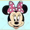 Minnie Mouse with bow SVG, Minnie Mouse svg, Mouse svg, Minnie Mouse clipart svg