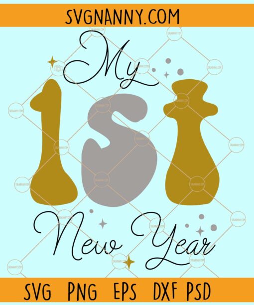 My 1st New Year Retro Svg, My 1st New Year Svg, My First New Year Svg, Girls New Year Svg