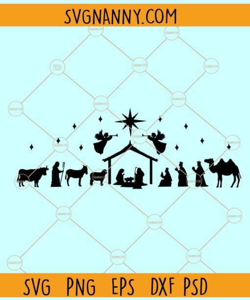 Nativity scene svg, Nativity SVG,  Christmas svg, Christmas svg files, Merry Christmas svg