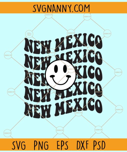 New Mexico Retro Smiley svg¸ New Mexico svg, New Mexico state svg
