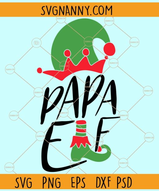 Papa elf svg, Christmas svg, Christmas svg file, Christmas clipart svg. Merry Christmas svg