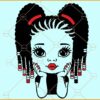 Peekaboo girl with afro braids SVG, Cute black African American girl svg, Peekaboo Girl Svg