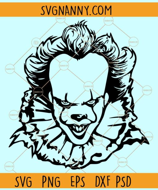 Pennywise svg, Pennywise IT Clown Svg File, IT pennywise Clown Svg, Clown Svg, Horror svg