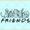 Pika Creature friends SVG, Cute Cartoon Svg, Cute Frineds svg, Best Friend svg