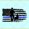 Police K-9 Unit Flag svg, Police Thin Blue Line SVG, Police K9 Unit SVG