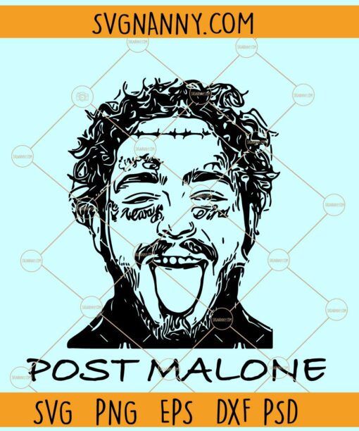 Post Malone SVG, Post Malone clipart svg, Post Malone vector svg, Post Malone head svg