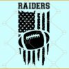 Raiders football flag SVG, Raiders SVG File, Raiders Football SVG, Football SVG