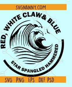 Red White claw and blue Star spangled hammered svg, Star Spangled Hammered SVG