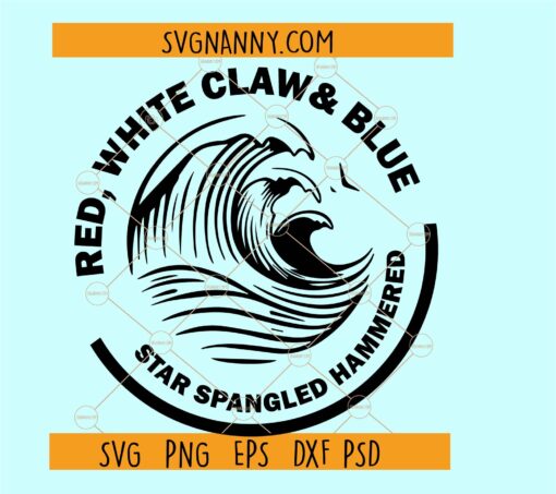 Red White claw and blue Star spangled hammered svg, Star Spangled Hammered SVG