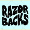 Retro wavy Razorback SVG, Razorback Outline svg, Razorback SVG File, Razorback Football SVG