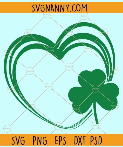 Saint Patrick's Day Heart SVG, Lucky SVG, Irish SVG, St Patrick's Day clipart svg