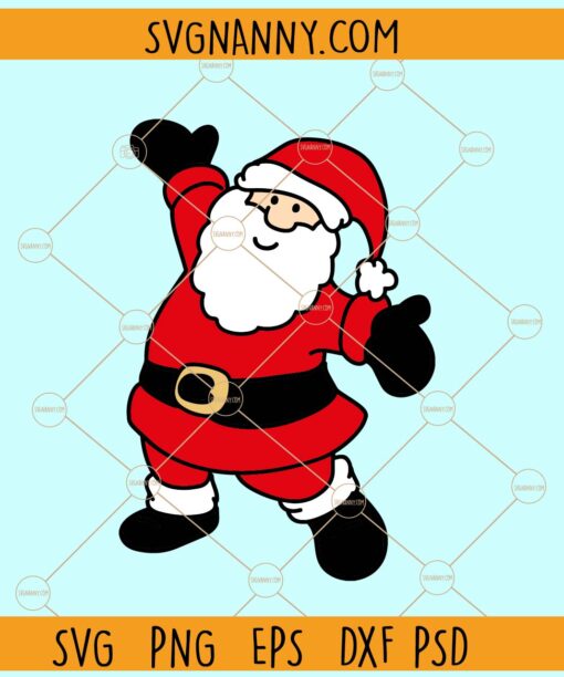 Santa clipart svg, Skeleton rock hand svg. Christmas svg, Merry Christmas svg, Christmas sign svg