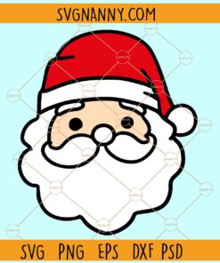 Santa face layered SVG, Santa Face Svg, Santa Svg, Christmas svg, Santa Claus svg