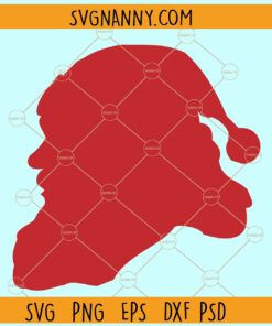 Santa head silhouette svg,  Merry Christmas svg, Christmas svg files, Christmas décor svg
