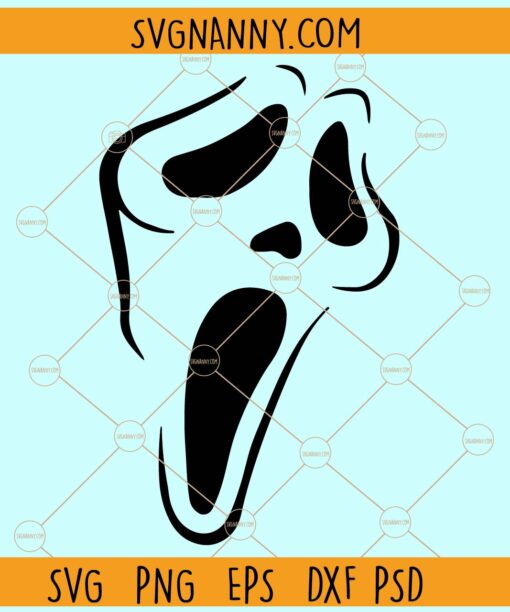 Scream face svg, scream svg, halloween svg, ghost face svg, Scream Movie Ghost Face svg