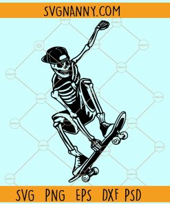 Skeleton Skateboarding SVG, Skeleton Skateboard svg, Skateboarding Clipart svg