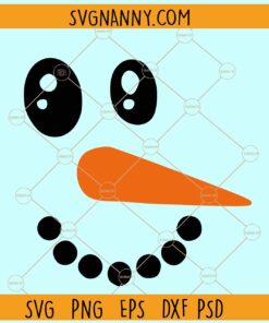 Snowman face Clip Art svg, Snowman face svg, Snowman svg, Cute Snowman face SVG