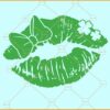St Patrick Day distressed lips SVG, Distressed Kiss Svg, St Patrick's Day Svg