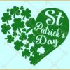 St Patricks Day heart SVG, St Patricks Day svg, lucky clover svg, shamrock svg, Lucky Love SVG