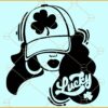 St Patricks day Afro woman SVG, st. Patricks Day Girl png, Black Girl St Patricks svg