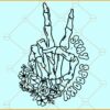 Stay spooky floral skeleton SVG, Funny Halloween svg, Skeleton SVG, Halloween Svg