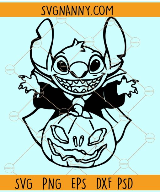 Stitch Halloween pumpkin svg, Stitch Halloween svg,  pumpkin face svg, Halloween clipart svg