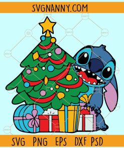 Stitch with Christmas gifts svg, Stitch Christmas svg, Stitch svg, Christmas svg