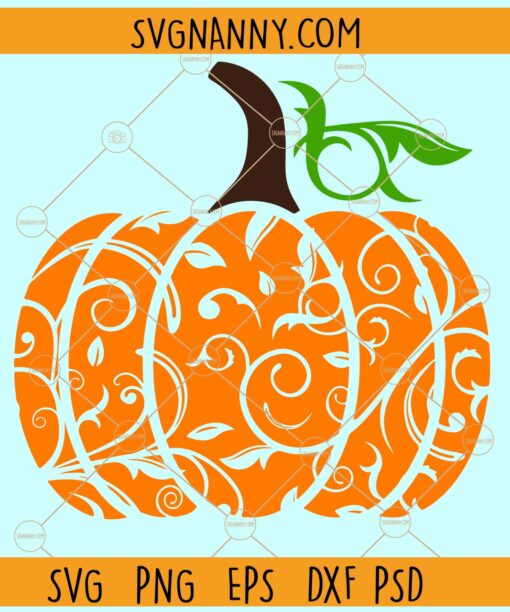 Swirly Pumpkin SVG, Halloween Svg, Thanksgiving svg, Halloween Svg, Fall Svg