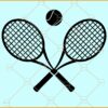 Tennis Ball With Racket SVG, tennis racket svg, Tennis Racquets with ball svg