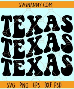 Texas Retro wavy SVG, Texas svg, Texas State svg, USA svg, Patriotic svg