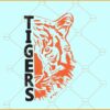 Tigers football half face svg, Tigers SVG File, Tigers Football SVG, Football SVG, Football Clipart svg