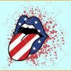 Tongue out 4th of July svg, Tongue American Flag Svg, Funny Tongue 4th Of July Svg