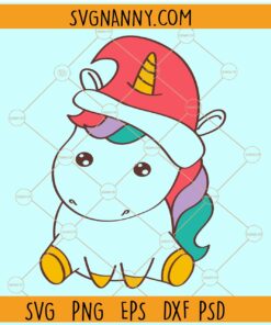 Unicorn with santa hat SVG, Christmas Unicorn SVG. Unicorn Santa Hats SVG, Unicorn Svg